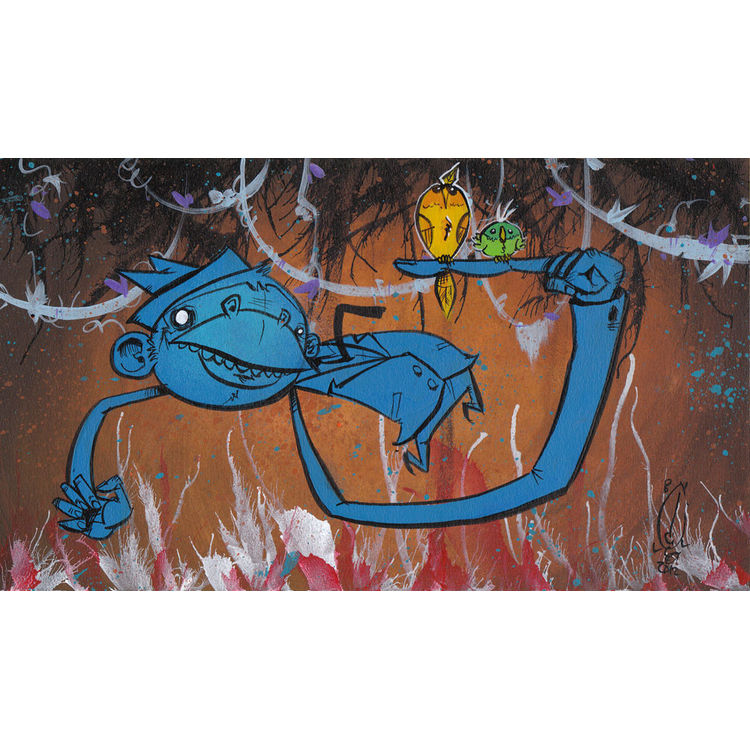 Blue monkey 1 by Bill Hewitt
