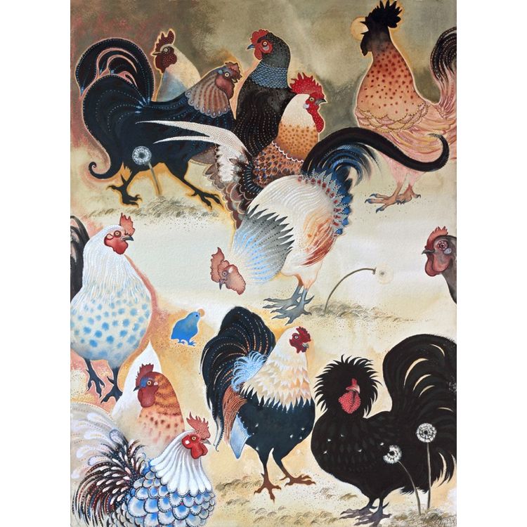 Chickens & Dandelions by Acey Thompson