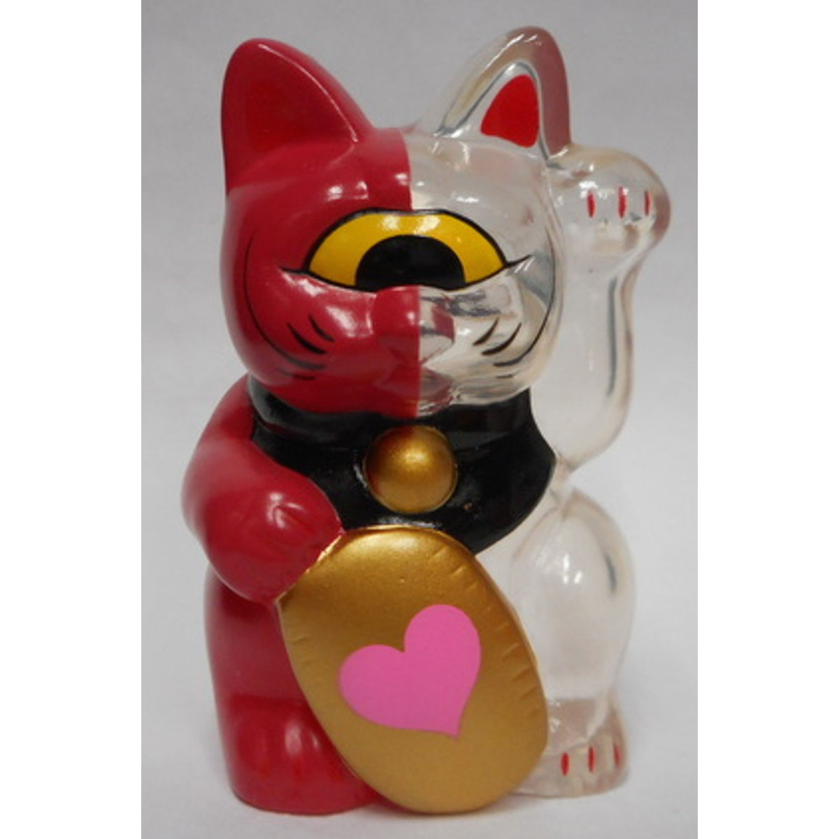 Fortune Cat Baby  ( clear molding / red two-tone )