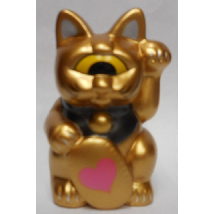 Fortune Cat Baby  (gold molding / gold / oval : Heart ) by Real X Head (Mori Katsura)
