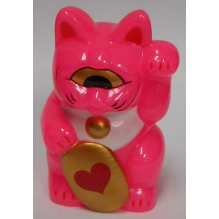 Fortune Cat Baby ( fluorescent pink molding / oval : Heart ) by Real X Head (Mori Katsura)