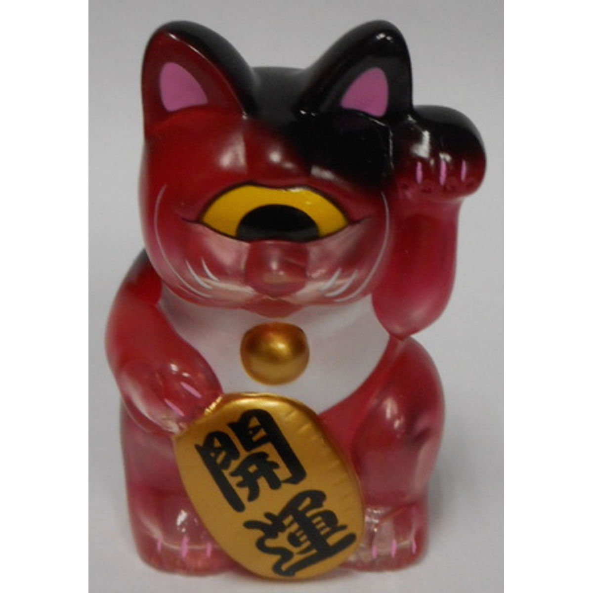 Fortune Cat Baby ( clear molding / red and black )