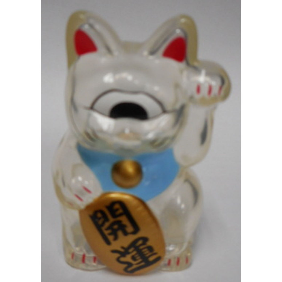 Fortune Cat Baby  ( clear molding / Collar : light blue )
