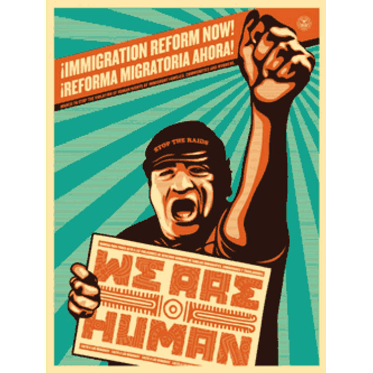 We Are Humans Protest Offset by Obey Giant (Shepard Fairey)