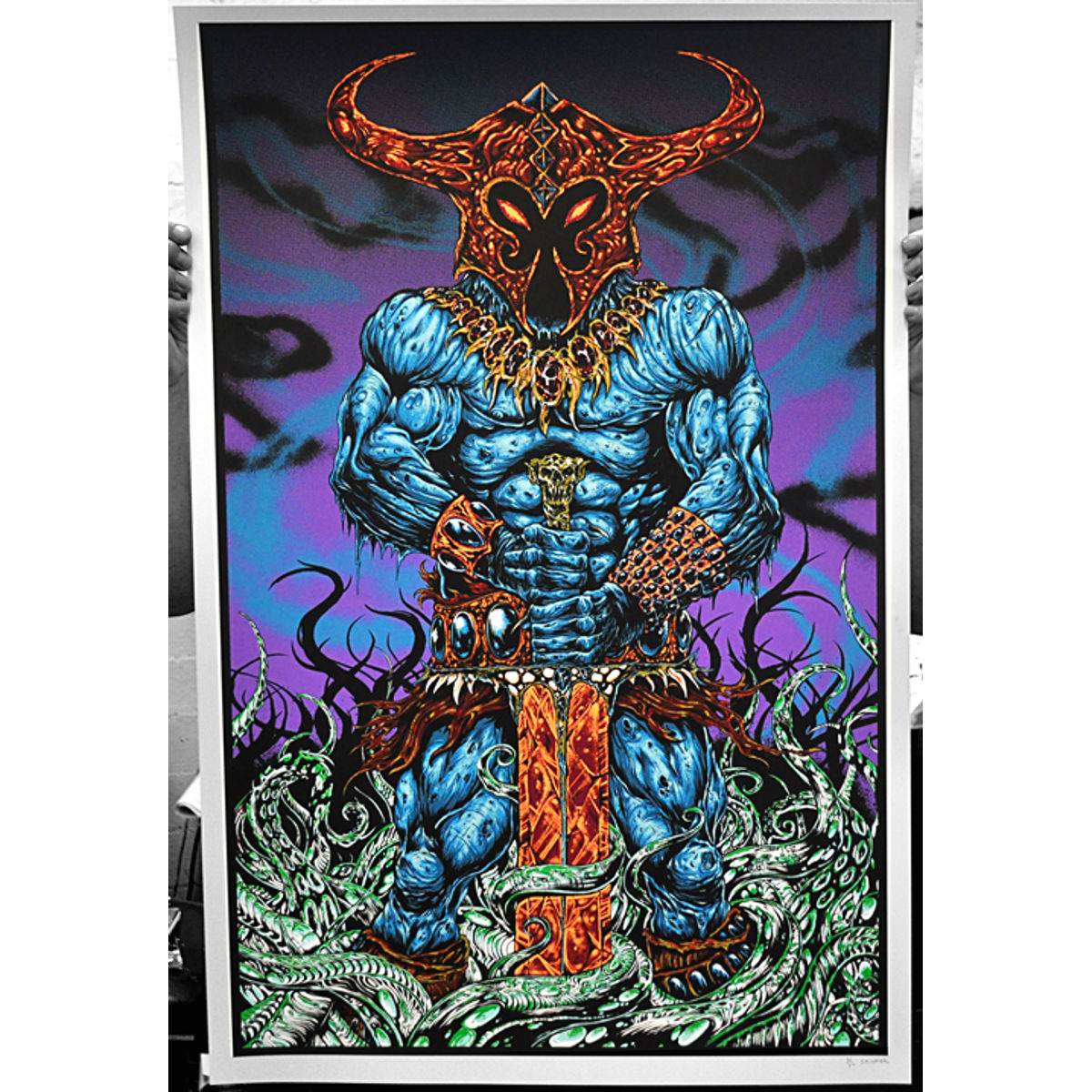 Death God Necros - Bold Blue Death