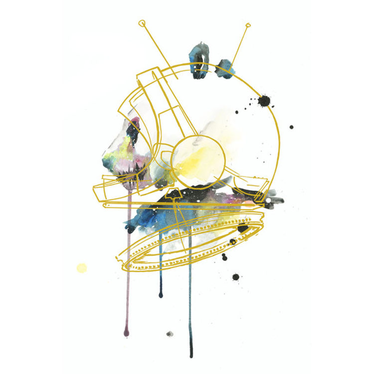 SPACE PANDA (GOLD) by Lora Zombie