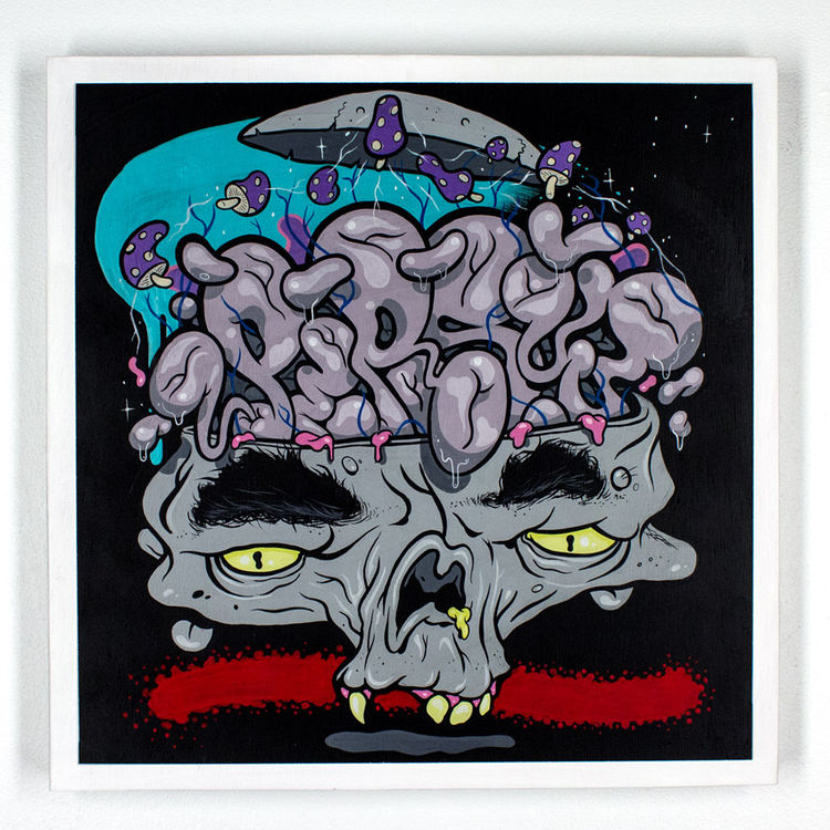 Persue Brain - Original Artwork by Persue (Dave Persue)
