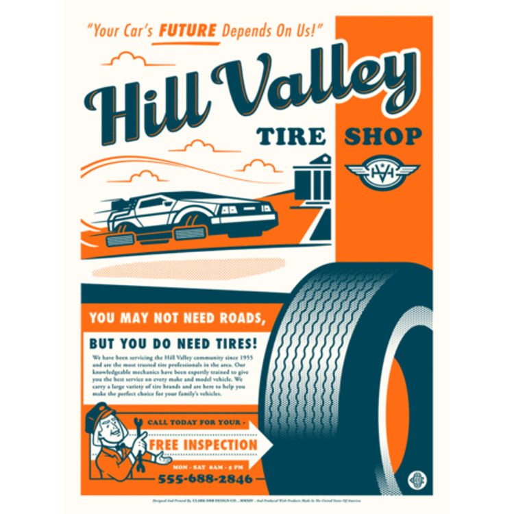 Hill Valley Tire Shop by Clark Orr