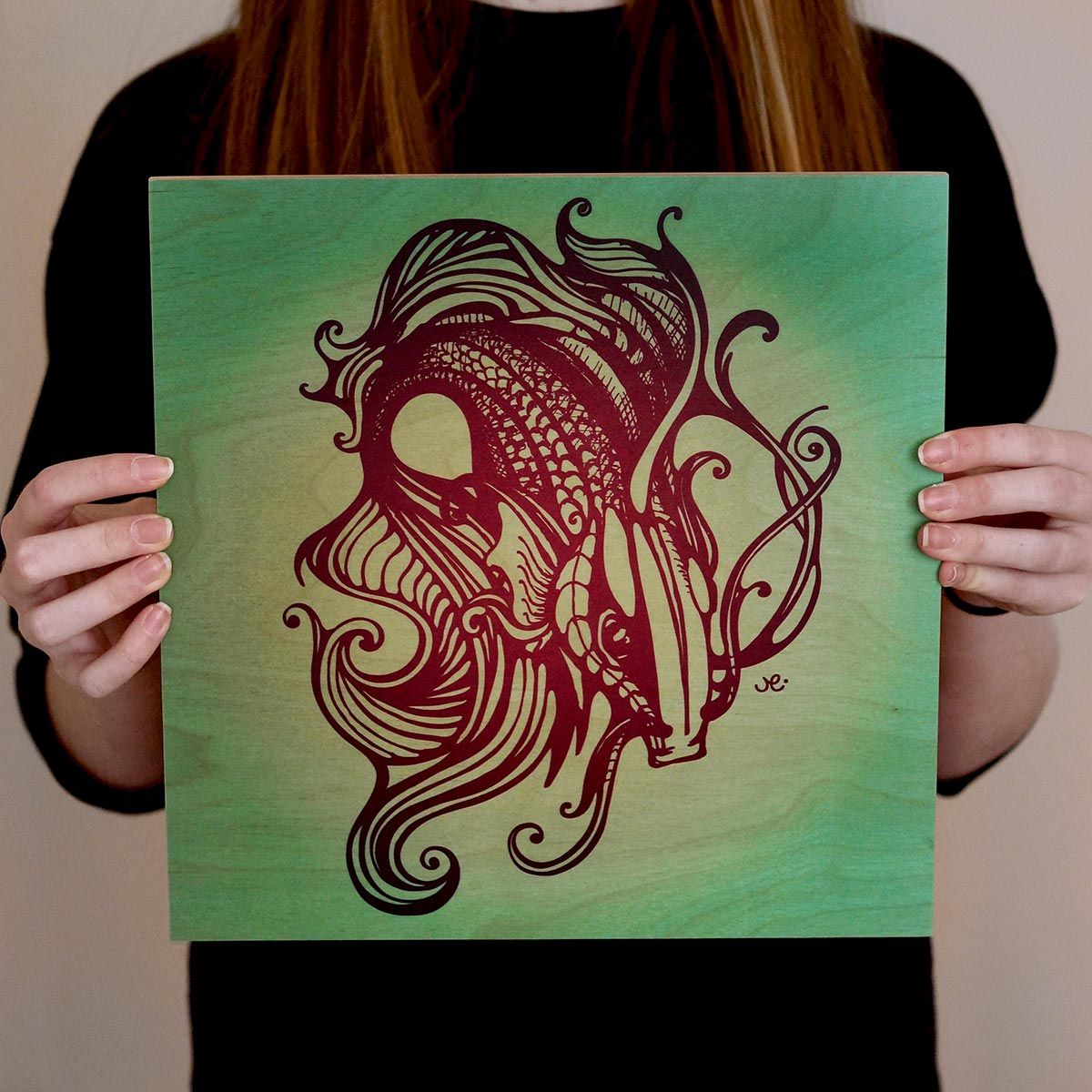 'Betta" Print on Wood