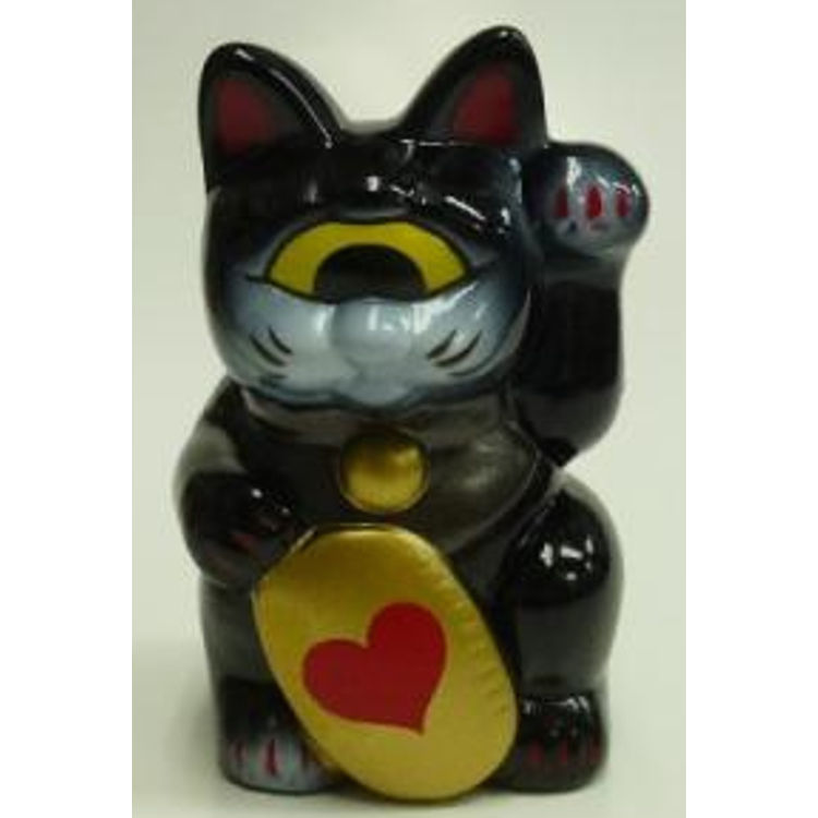 Fortune Cat Baby black hole white Heart by Real X Head (Mori Katsura)