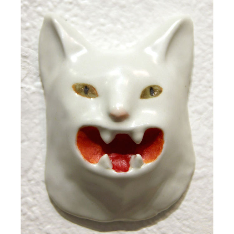 Cat Head (White) by Ako Castuera