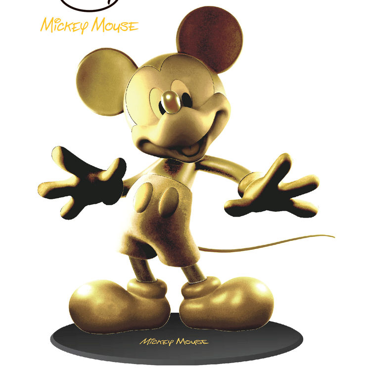 24-inch Art Figure - Mickey (Gold) by Disney