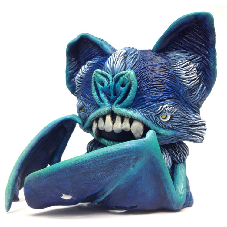 Cuddles, the Tricky Tattered Bat. ( Blue ) by Shadoe Delgado