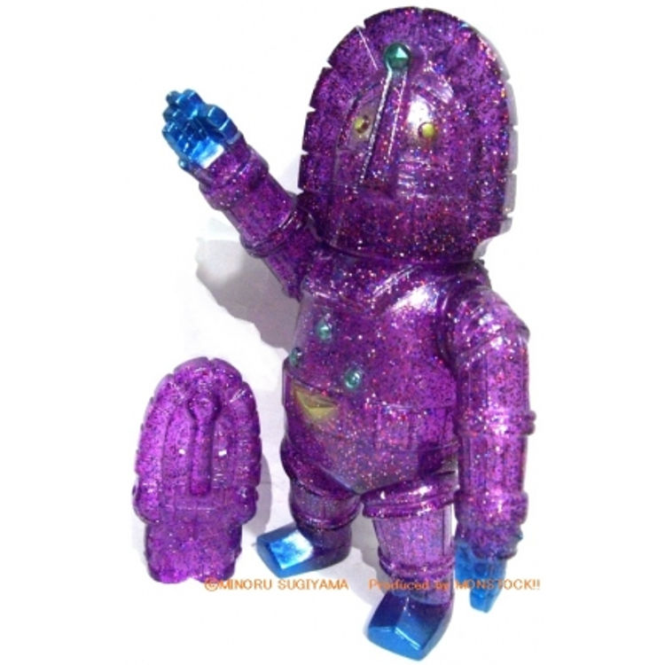 legendary rock people Moairobo "lame Clear Purple (grape glass)" with Minimoai by Monstock