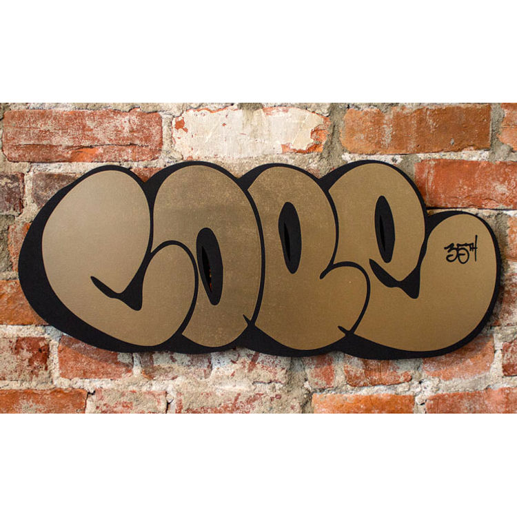 Classic Wood Cut Throw Up - Gold 35th Anniversary Edition by Cope2