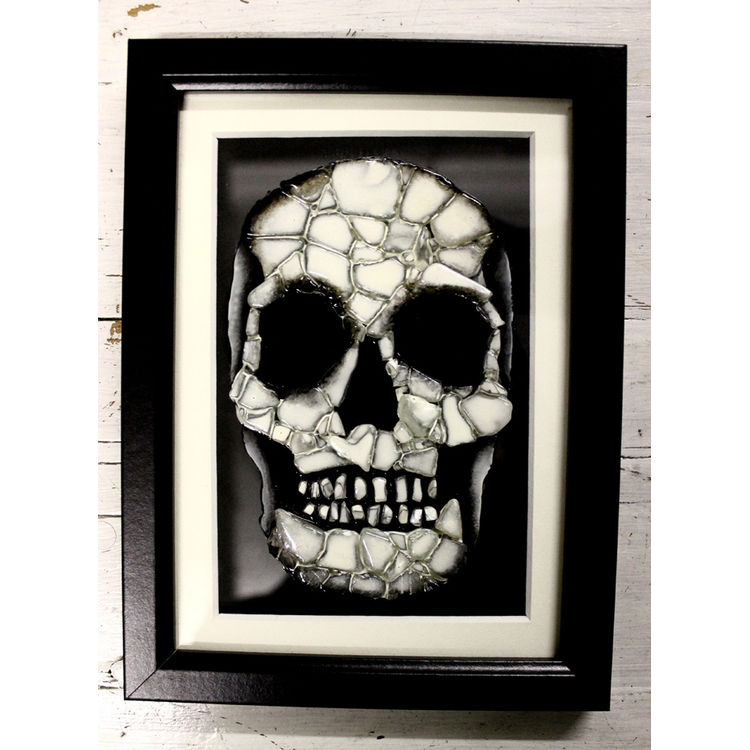 Skull by Sea On Glass