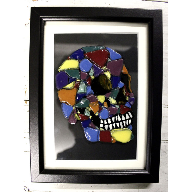Skull by Sea On Glass