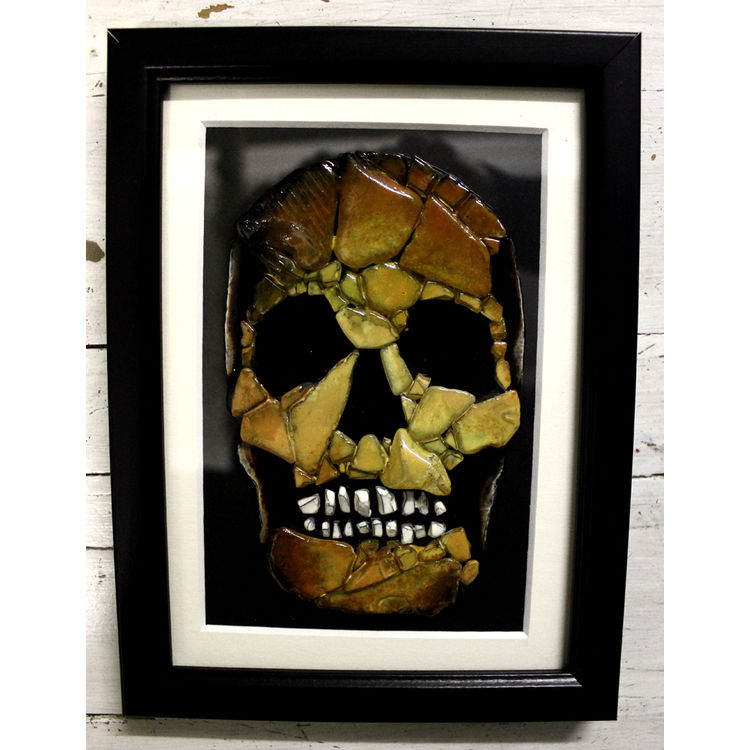 Skull by Sea On Glass