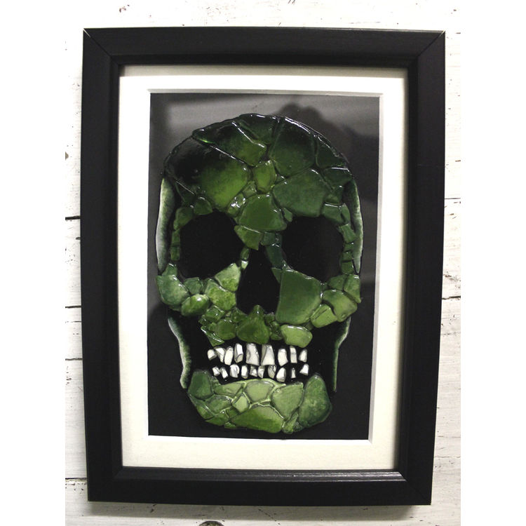 Skull by Sea On Glass