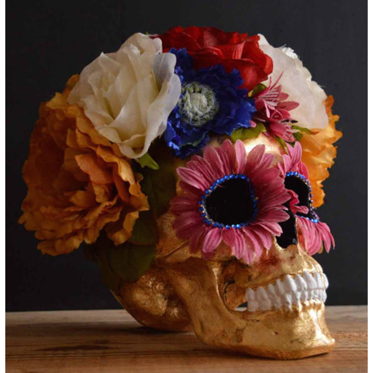 Dia De Los Muertos Skull - Gold