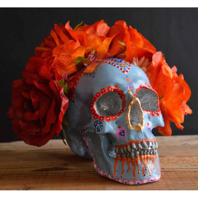 Dia De Los Muertos Skull - Orange by Nonnock