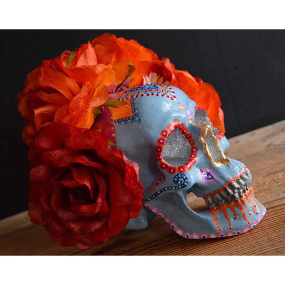 Dia De Los Muertos Skull - Orange