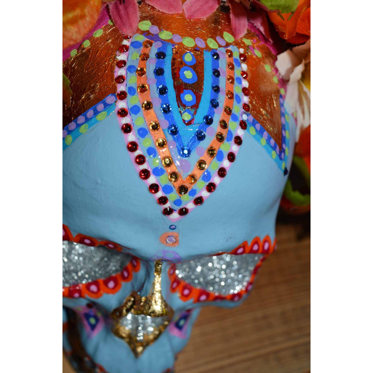 Dia De Los Muertos Skull - Orange