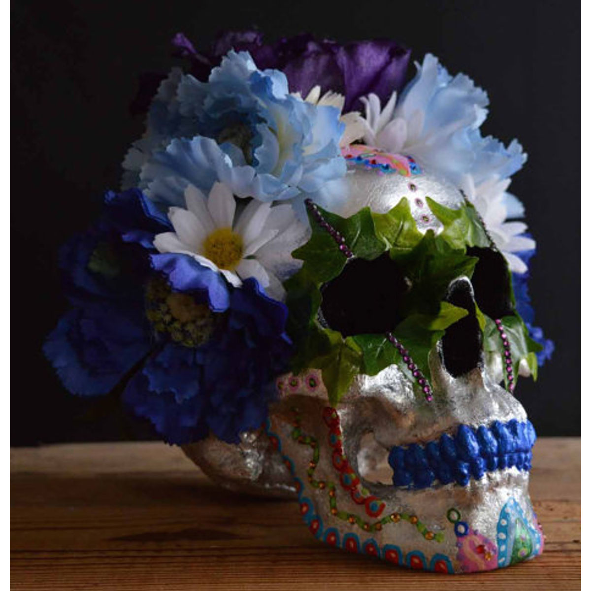 Dia De Los Muertos Skull - Blue
