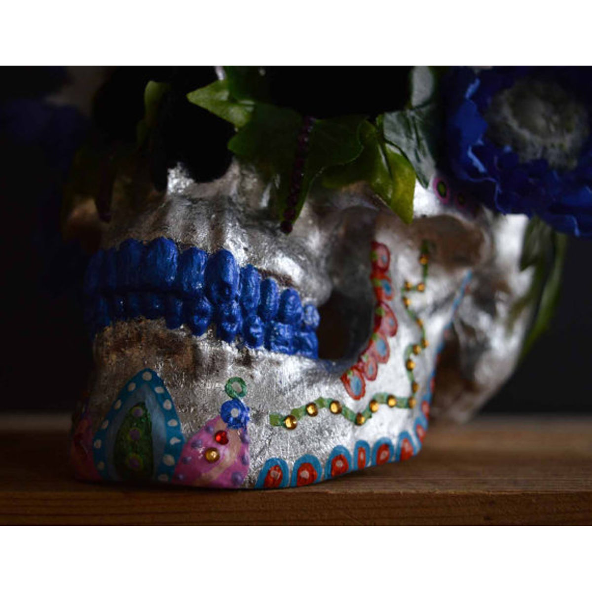 Dia De Los Muertos Skull - Blue