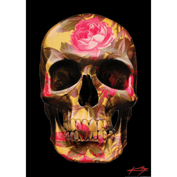 ENGLISH ROSE SKULL by Gerrard King