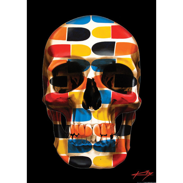 PILL SKULL PRINT by Gerrard King
