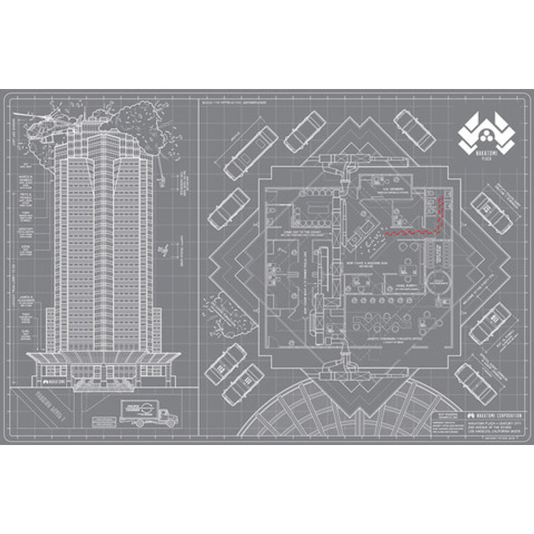 Nakatomi Footprint - Metallic Variant by Anthony Petrie