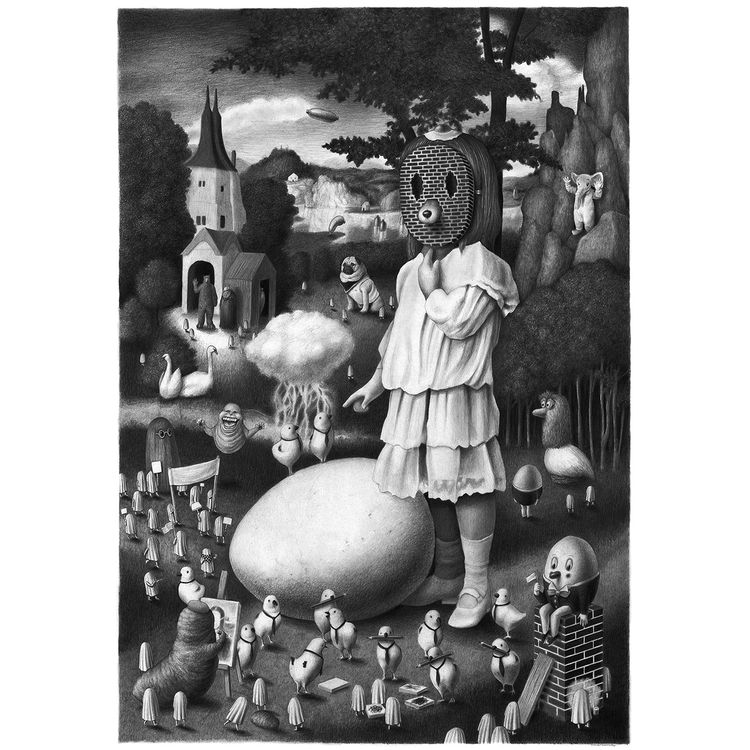 Chicks (Egg Triptych Part III) by Amandine Urruty