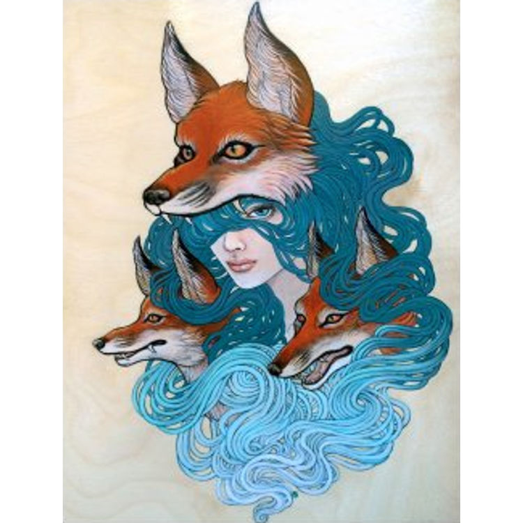 CERBERUS VULPES PAINTING by Candie Bolton