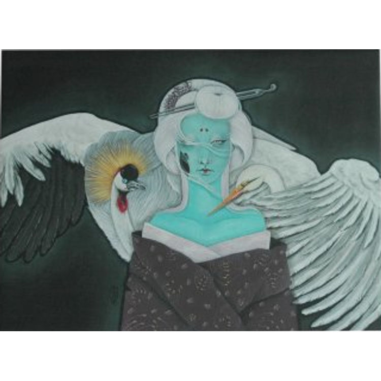 TSURU PAINTING by Okokume (Laura Mas Hernandez)