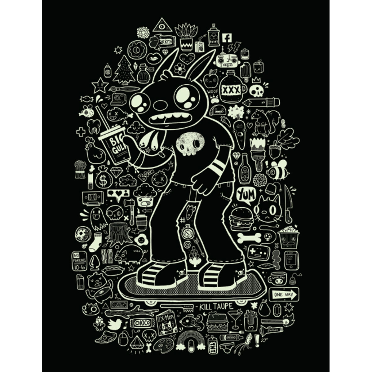 Skater Rabbit - Print