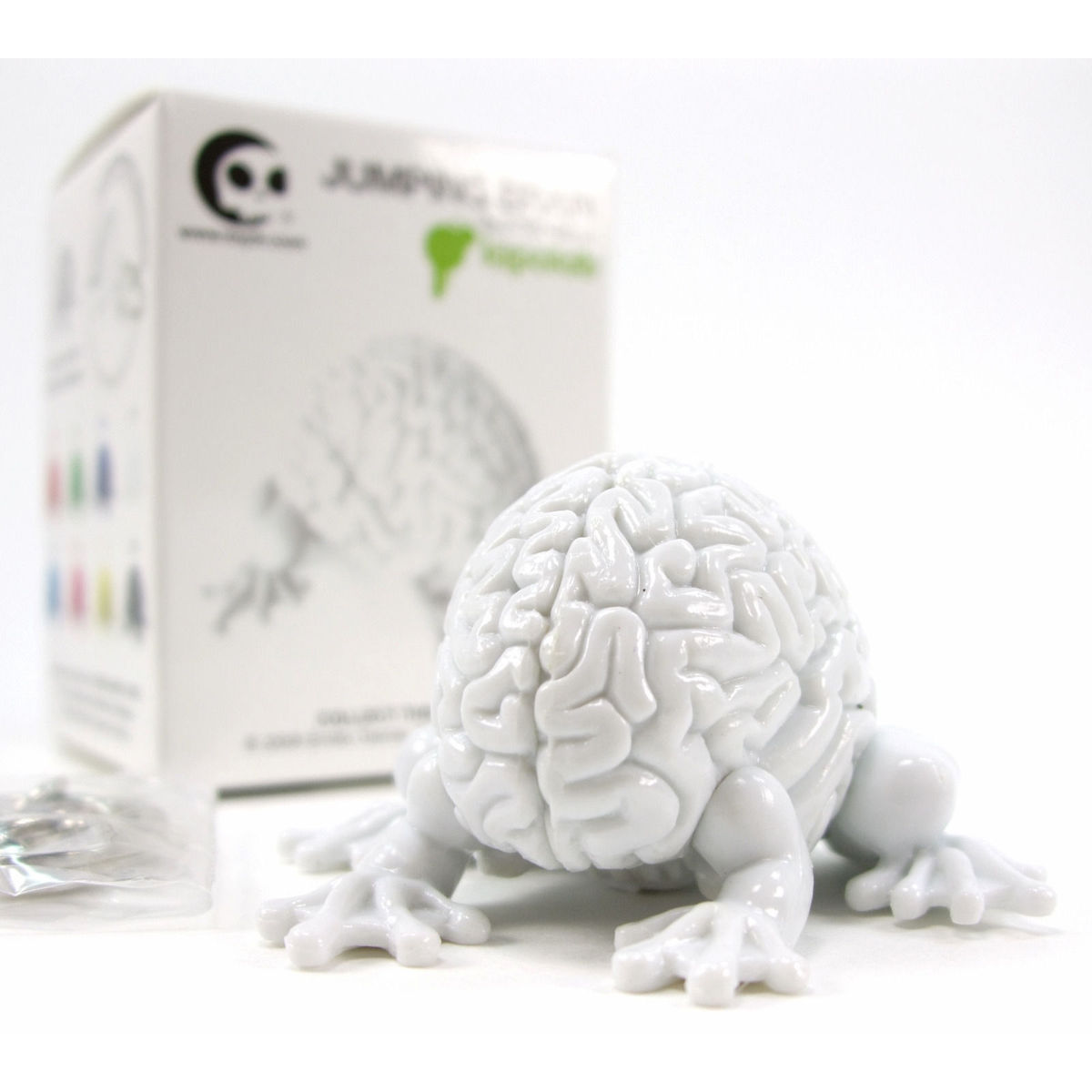 Mini Jumping Brain (Keychain) white