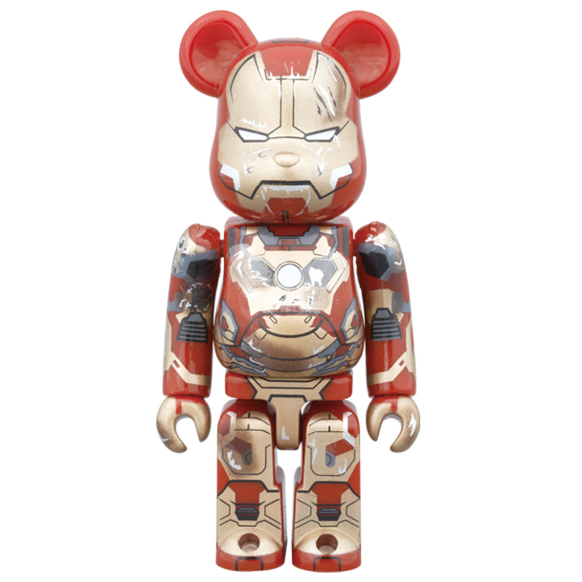 BE@RBRICK IRON MAN MARK XLII（42) DAMAGE Ver. 100%