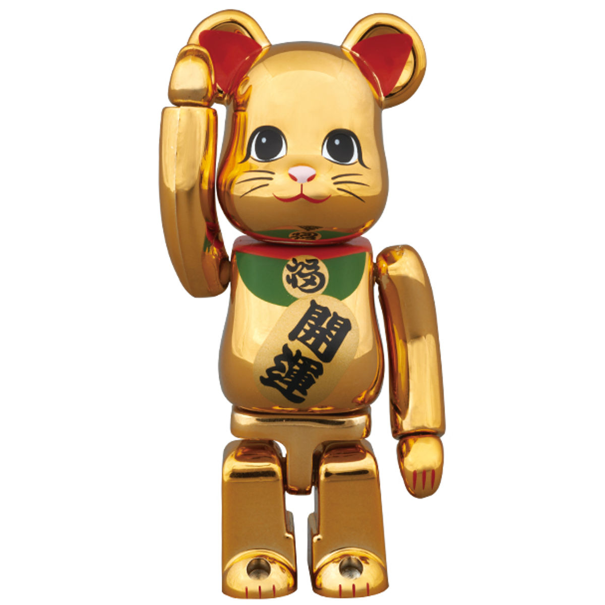 100% Participate Gold Plated Beckoning Cat Bearbrick