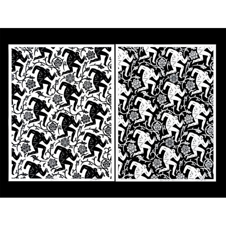 Pattern of Corruption (Black/White) by Obey Giant (Shepard Fairey)