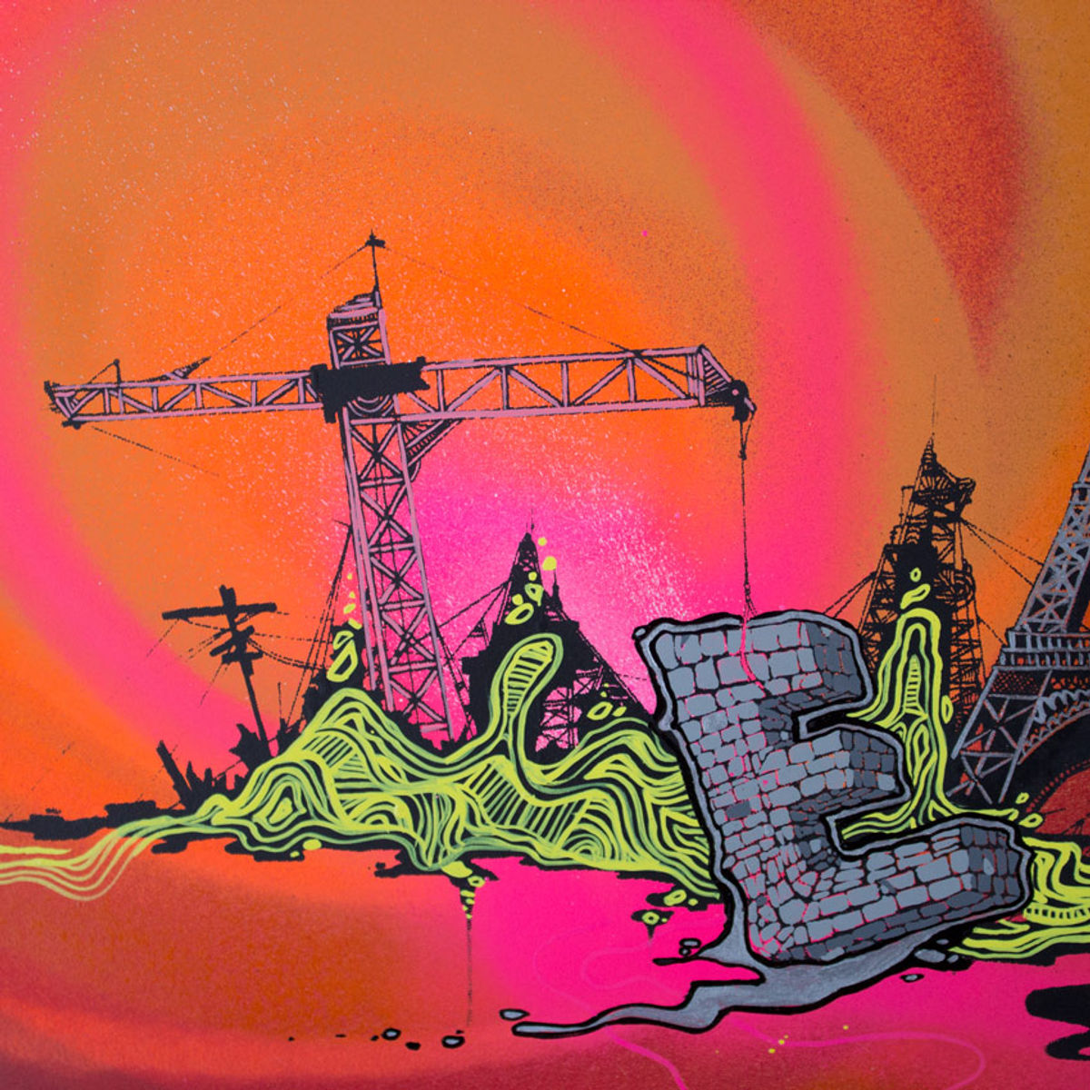 Acid City Volume 3 - Hand Embellished Screen Print #2