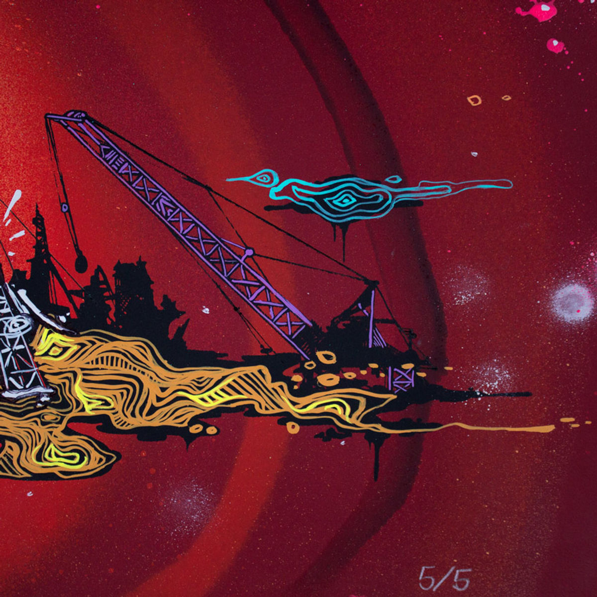 Acid City Volume 3 - Hand Embellished Screen Print #5