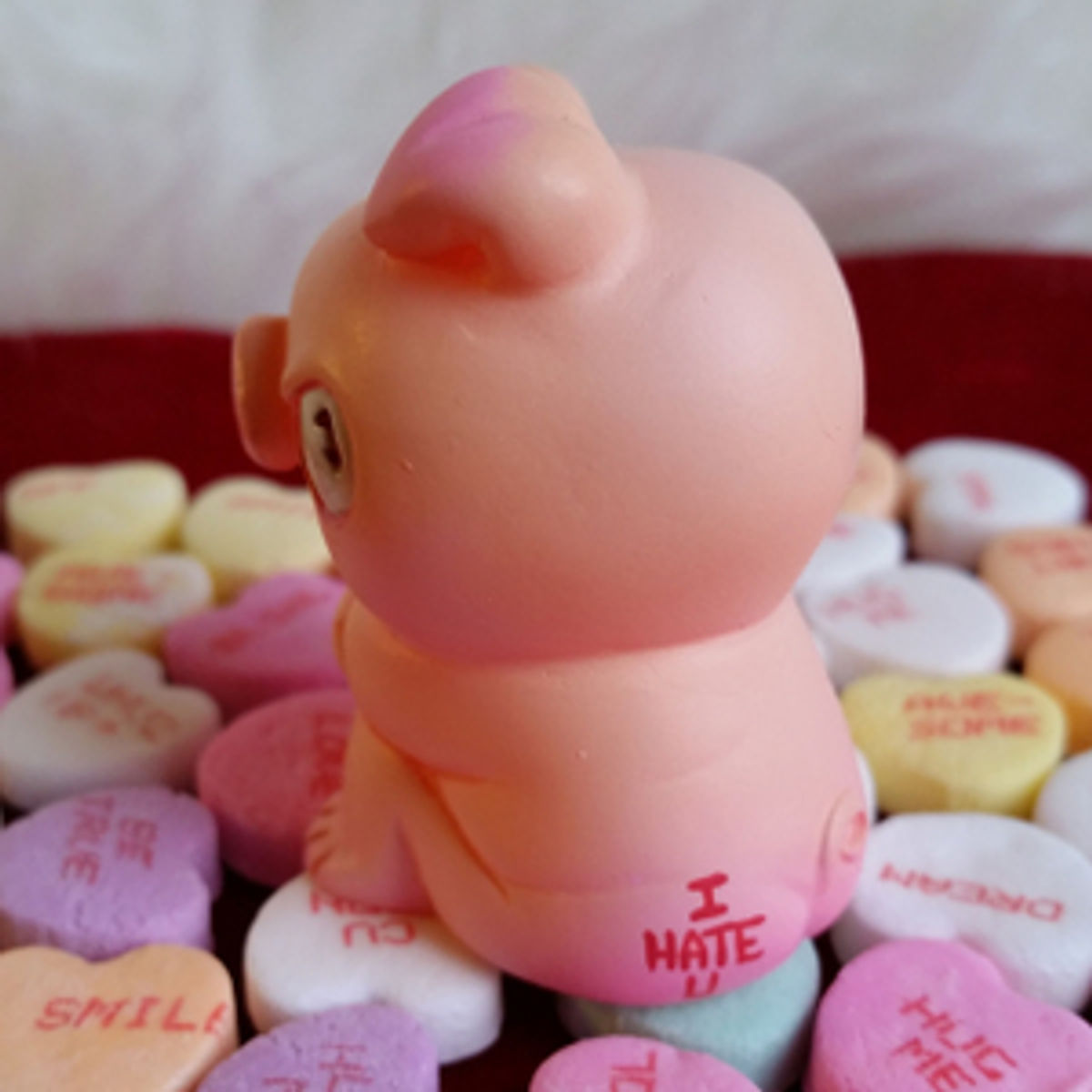 Pouty Pig Valentine's Day Edition - peach