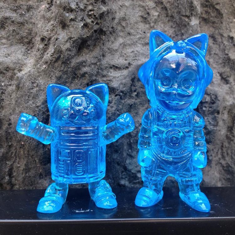 R2D-Cat, C3P-cat hologram by Catmask Meaw