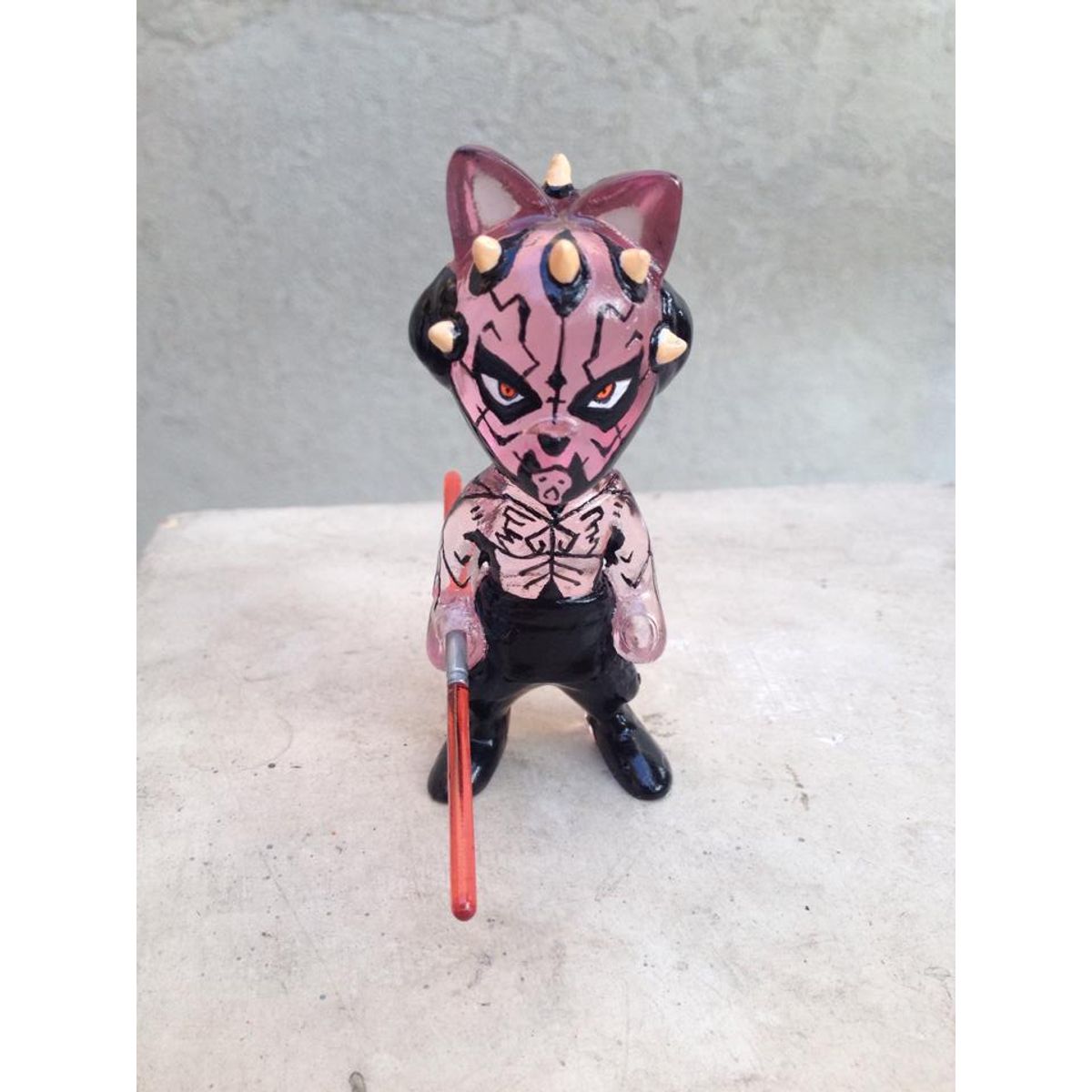 Darth Meaw Clear Pink