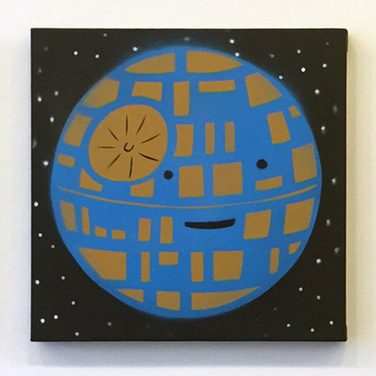 Happy Death Star (Blue/Brown) by Dan Goodsell