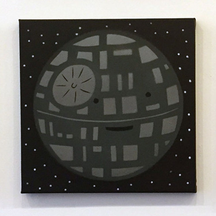 Happy Death Star (Dark Grey/Light Grey) by Dan Goodsell