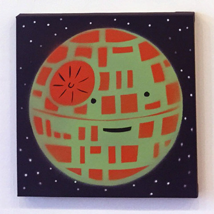 Happy Death Star (Green/Orange) by Dan Goodsell