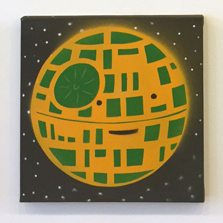 Happy Death Star (Orange/Green) by Dan Goodsell
