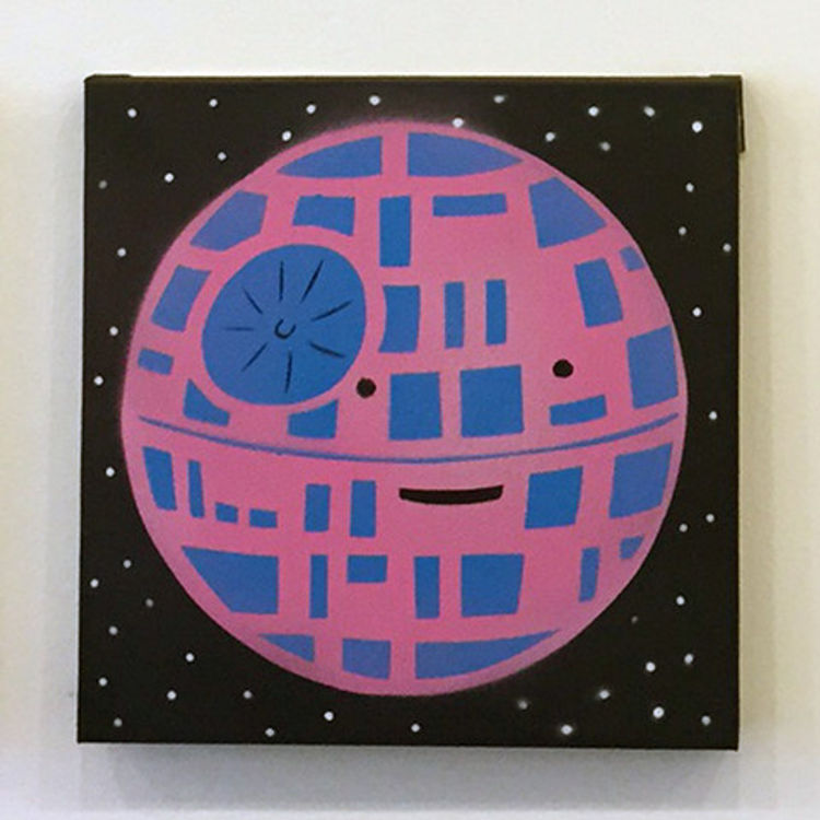 Happy Death Star (Pink/Blue) by Dan Goodsell